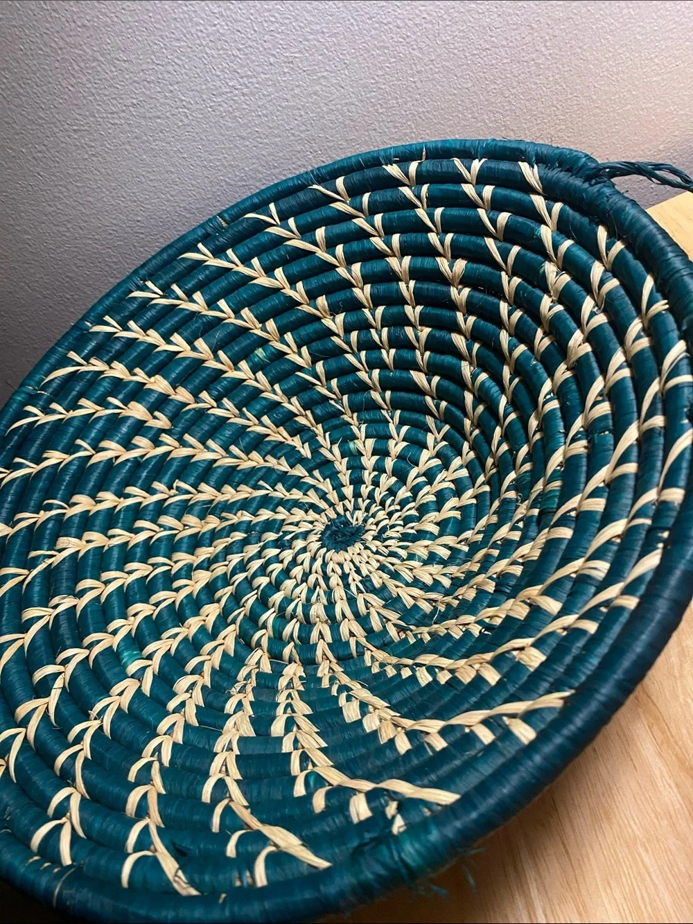 Hand Crafted handwoven teal
